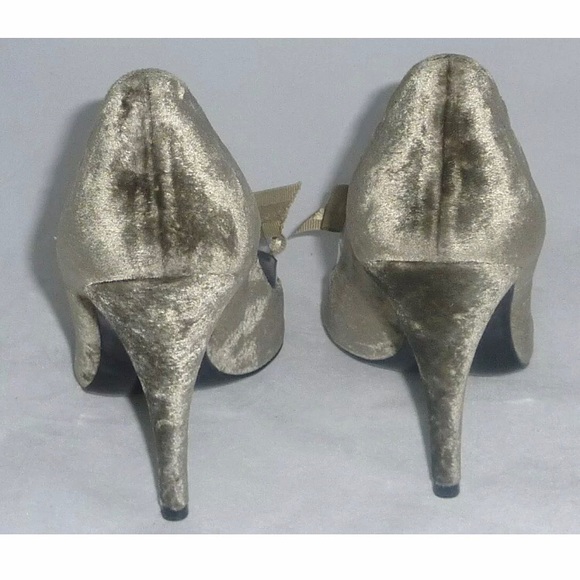 Stella McCartney Gray Pumps Peep Toe Italy 6.5 B - Picture 6 of 8